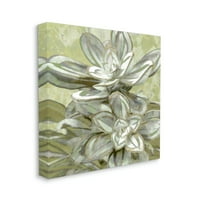 Sumn Industries Succulent Fant Leaves Blooming Botanical & Floral Painting Gallery завиткано платно печатено wallид уметност