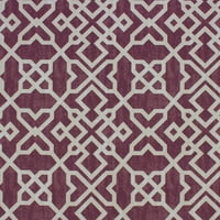 Подобри домови и градини памук Трелис Виолетова, дворна прецизна ткаенина