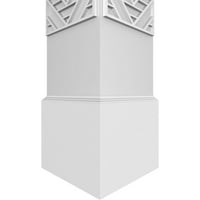 Ekena Millwork 8 W 10'H Craftsman Classic Square Non-Tapered Gilcrest Fretwork Column W Стандарден капитал и стандардна база