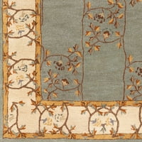 Уметнички ткајачи Цезар граничен со килим, зелена беж, 7'6 9'6